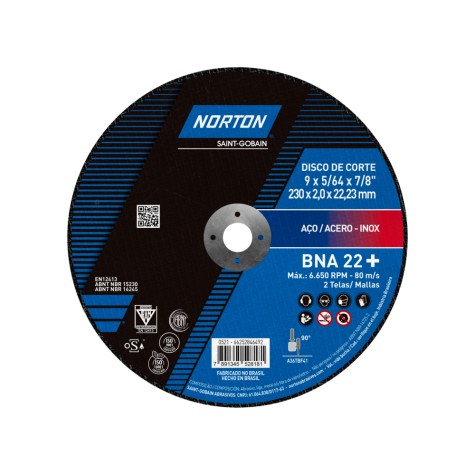 DISCO CORTE METAL NORTON 9" X 2MM