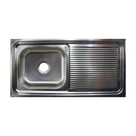 PILETA ACERO INOX. C/ MESADA 1" BACHA