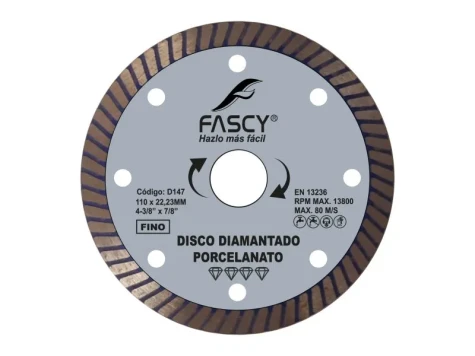 DISCO DIAMANTADO PORCELANATO FASCY 4.5"
