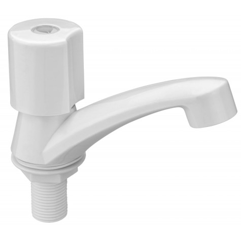 CANILLA LAVATORIO PLAST BLANCO BC 1/2"