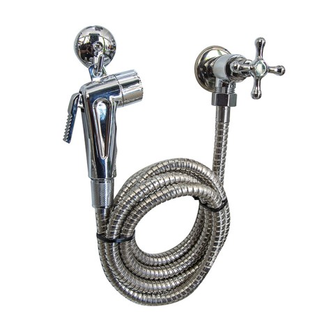 DUCHA HIGIENICA FLEXIBLE C/ LLAVE DE PASO RAMOS 180 CM