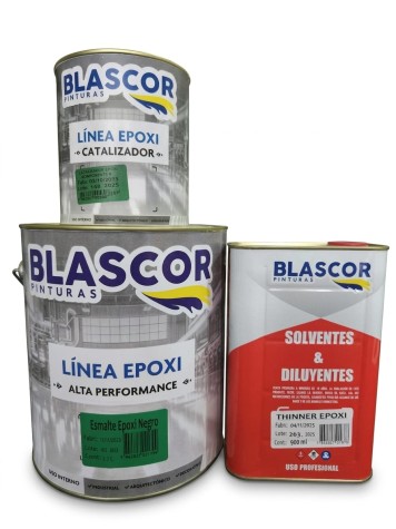 KIT ESMALTE EPOXI NEGRO 3.6 L (A+B+TH)